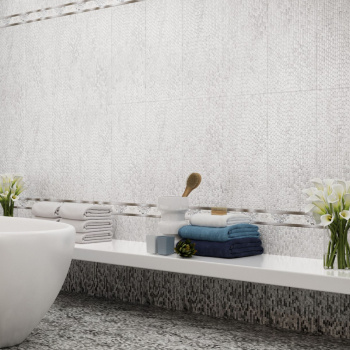 Плитка 60х30 см настенная 1.62 м² Axima Венеция, серый, геометрия