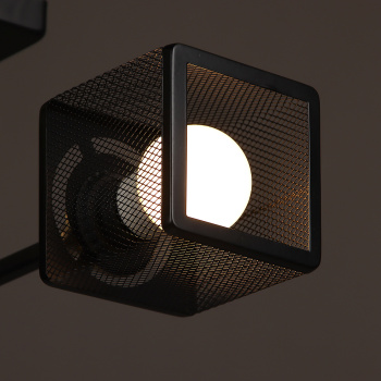 Светильник потолочный N6400/2 BK+COP 2*40W E27 220V (l-465; w-155; h-195) S=8м2 VERNER LIGHTING *1