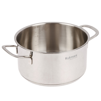 Кастрюля нерж. "Kukmara" "Safia" 3,0л Стекл.кр., d дна185мм SF-CA3020G *1/4 Кастрюля нерж. "Kukmara" "Safia" 3,0л Стекл.кр., d дна185мм SF-CA3020G *1/4