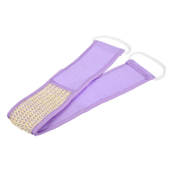 Мочалка из сизаля, лента с сегментами хлопка с веревочной ручкой, 8х70 см (8х80 см)