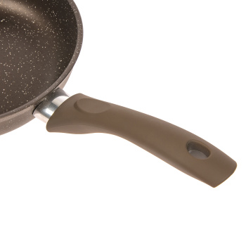 Сковорода алюм. а/приг.литая Kukmara "Мраморная" кофейный d22см выс.борта 60мм смк227а *1/4