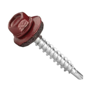 Саморезы кровельные BROZEX пакет 4,8*35 (10шт) RAL 3011 коричнево-красный *10/100