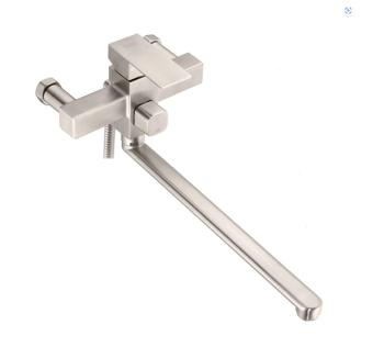 Смеситель универсальный "Potato" плоский излив с переключ. душа, нерж. сталь P22304S *1/10