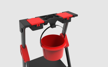 Стремянка стальная 4 ШИРОК.пласт.съемн.ступени, выс.верхн. площ.0,86м "COMFORT" 133504 "Perilla" *1