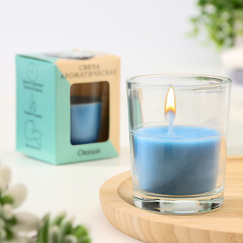 Свеча ароматическая в стекле 5х6см, океан 3664977