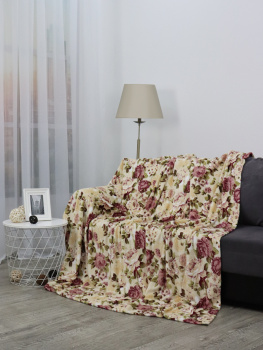 Плед 140*200см фланель Гобеленовые цветы TF FN F27 b1420 Absolute *1