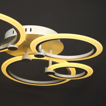 Люстра Verner Lighting Y1239/4, 1х8 Вт, 1х13 Вт, 1х17 Вт, 3000 K, 1 режим, пульт д/у, белый