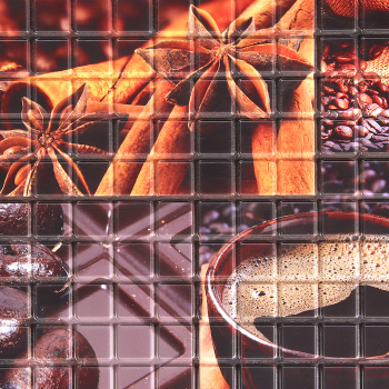 Панель стеновая ПВХ "ГРЕЙС" Мозаика аромат кофе (955*480 мм) *10