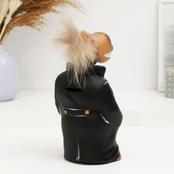 Копилка "Конь в пальто" 22см, черный   1668279