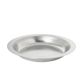 Тарелка нерж. 0,25л мелкая d16см, выс.2,5см 1с876  "АМЕТ" (Аша)  *1/40