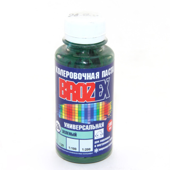 Колер паста BROZEX №24, 100 мл, зеленый