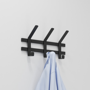 Вешалка настенная "Торонто 3" 364х174х91мм Черный ВНТ3 Ч ("ЗМИ") *1