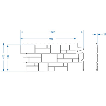 Панель BURG темный (0,946м*0,445м/0,42м2) Дёке