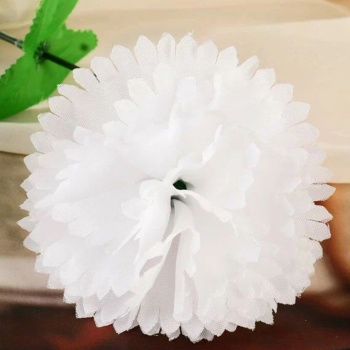 Цветы искусственные "Гвоздика трио" 11*58 см, белый  4560209