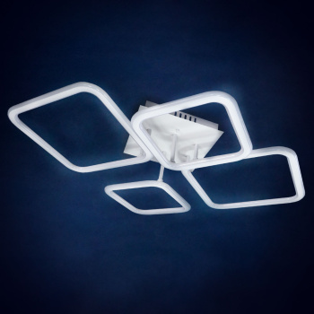 Люстра Verner Lighting YT2104, 160 Вт, 3000-6500 K, 3 режима, пульт д/у, белый