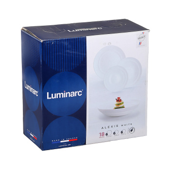 Набор столовый стекло Luminarc 18пр/6перс. "Alexie" Белый P9150 *1