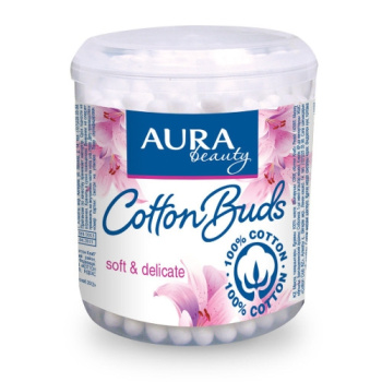 Ватные палочки AURA стакан уп 200шт (арт 4208/03476/03490/4570;120/92, 26126) *36 *