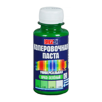 Колер паста BROZEX №30, 100 мл, ярко-зеленый