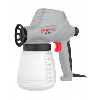 Краскопульт электрич. 150Вт 260мл/м вязк.кр 30DIN/сек сопло1,0мм бак0,8л КП-150 Энергомаш *1/5