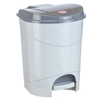 Контейнер д/мусора пластм. с педалью, с откидн. крышкой 7,0л М2890 ("М-Пластика")*1/9