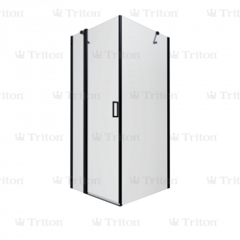 Душевой уголок 90*90*190 Йота-Блэк квадрат. БЕЗ ПОДДОНА  (2 места) *1