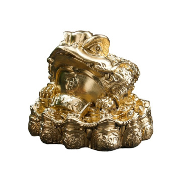 Фигура "Жаба фэн-шуй" 18х18см золото 4874247