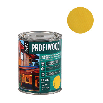 Защитно-декоративное покрытие 0.7 кг для древесины PROFIWOOD, алкидное, сосна