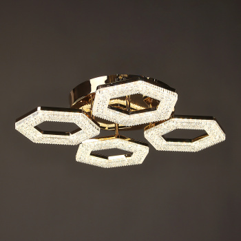 Светильник потолочный светодиодный YH1234/4 FGD 4*48W LED 3000-6500К (d-500; h-100) пульт VERNER LIGHTING *1