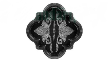 Форма для тротуарной плитки "Клевер Краковский Гладкий" малый 24х 24 х 4 см Ф11021 *10/1500