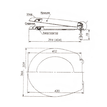 Сиденье для унитаза УКЛАД Элегант, 41.3х35.2х2.3 см, белый Сиденье для унитаза УКЛАД Элегант, 41.3х35.2х2.3 см, белый