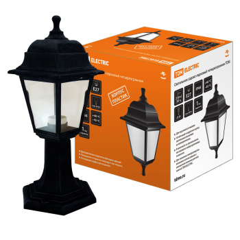 Светильник садово-парковый НТУ 04-60-001 стойка пластик черный TDM SQ0330-0705 *1/8