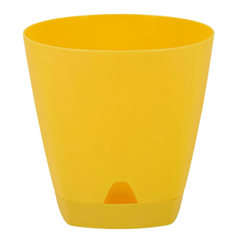 Кашпо пластм. "Amsterdam" 4,0л d верха 200мм h190мм прикор.полив Спелая груша ING6201СГ *1/6