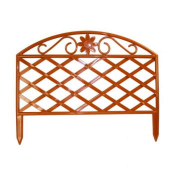 Ограждение садовое декорат. пластм. "Решетка" дл.2,7м: 6секций х 0,45м М375 (ЗПИ "Альтернатива")*1/5 Ограждение садовое декорат. пластм. "Решетка" дл.2,7м: 6секций х 0,45м М375 (ЗПИ "Альтернатива")*1/5