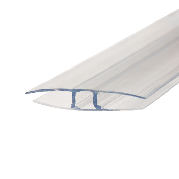 Профиль для поликарбоната соединительный неразъемный прозрачный 4-6 мм, 6м *1