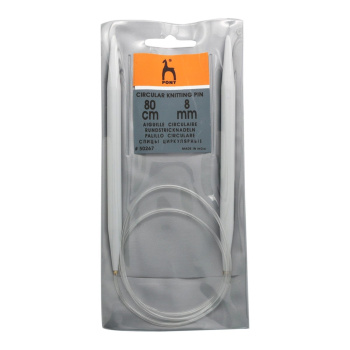 яяяСпицы вязальные круговые пластиковые 8мм 80см