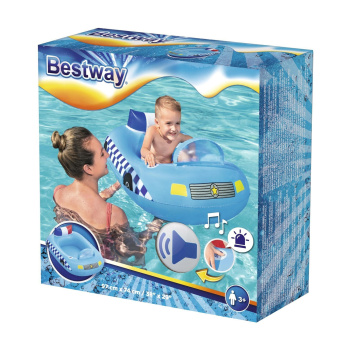 Лодочка надувная Funspeakers Police Car Baby Boat 97 x 74 см, со встроен. динамиком 34153 7434368