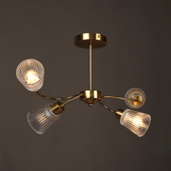 Светильник потолочный N6576/4 COP 4*40W E14 220V (l-720; w-310; h-280) S=12м2 VERNER LIGHTING *1