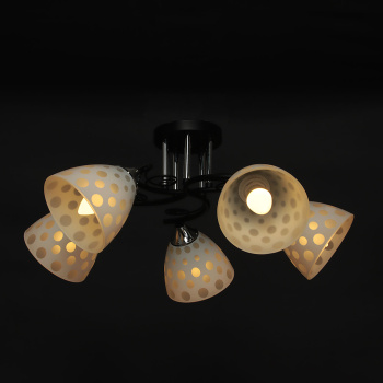 Люстра Verner Lighting N2996/5, 40 Вт, E27, 5 ламп, черный