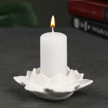 Подсвечник "Лотос новый" перламутр, 12х12х4см 7696461