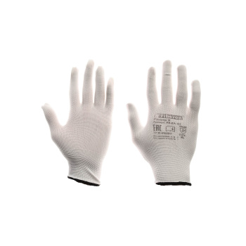 Перчатки рабочие полиэстер, белые, р-р 9(L) PR-BP021 "Fiberon" *12/300