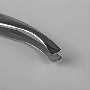 Пинцет №3 скошенный широкий 8,5см серебр пакет QF