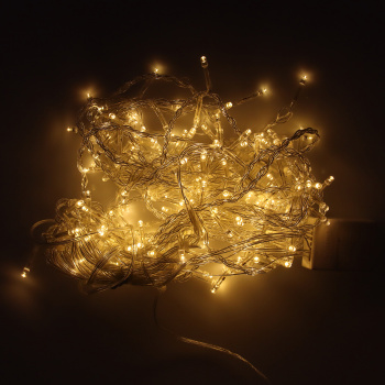 Гирлянда «Занавес» Luazon Lighting, 1.5х1 м, 8 режимов, теплый белый, 180 LED, IP20, 220 В