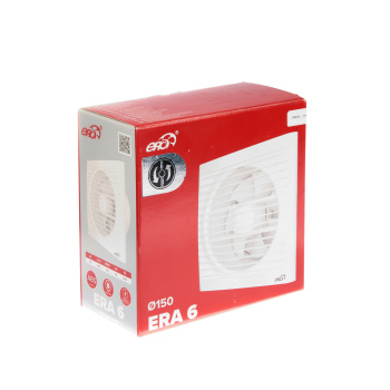 Вентилятор 150 6С ERA (Ø150мм, обратный клапан, 290 м3/ч, 200*200мм) *1/20