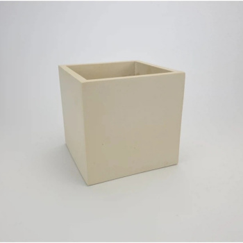 яяяКашпо гипсовое "Лофт" 1,3л 125х125мм h125мм Слоновая кость ("VipSet") *4