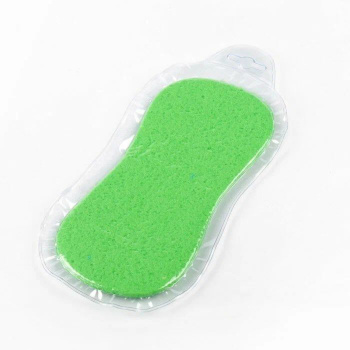 Губка впитывающая 19 x 9 см,вакуумная, микс