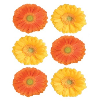 Наклейка декор. Герберы желто-оранжевые FI1004 (Декоретто) *1