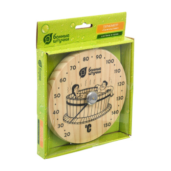 Термометр "Удовольствие" 16*16*1,5см для бани и сауны /10