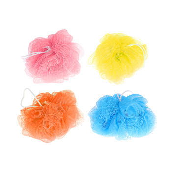 Мочалка-бант для душа нейлон D11см Шарик цвет МИКС 40г Мистер Бульк *10/100