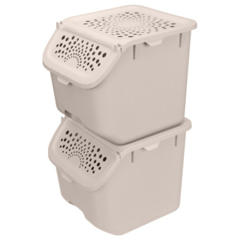 Контейнер д/овощей пластм.11,3л 275Х240Х240мм Св.-бежевый арт.434292934 ("Бытпласт") *1/6