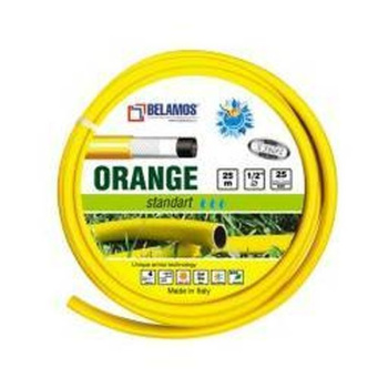 Шланг поливочный 50 м Belamos Orange, ПВХ, 1/2", армированный, желтый Шланг поливочный 50 м Belamos Orange, ПВХ, 1/2", армированный, желтый